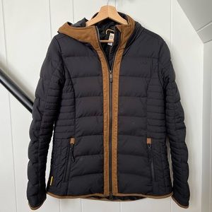 Lole Black Hooded Puffer Jacket Size Large